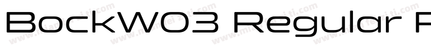 BockW03 Regular Regular字体转换